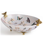 Белое фарфоровое блюдо с изображением бабочек Eden Garden варинант исполнения - 4 | Loft Concept в Барнауле