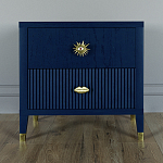 Тумба прикроватная с двумя ящиками Elsa Dreams Blue варинант исполнения - 5 | Loft Concept в Барнауле