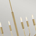 Люстра с 6-ю лампами на тонких изогнутых рожках в современном стиле Feiss варинант исполнения - 6 | Loft Concept в Барнауле