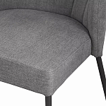 Стул серый с широкой закругленной спинкой Chair Gray Attractive варинант исполнения - 7 | Loft Concept в Барнауле
