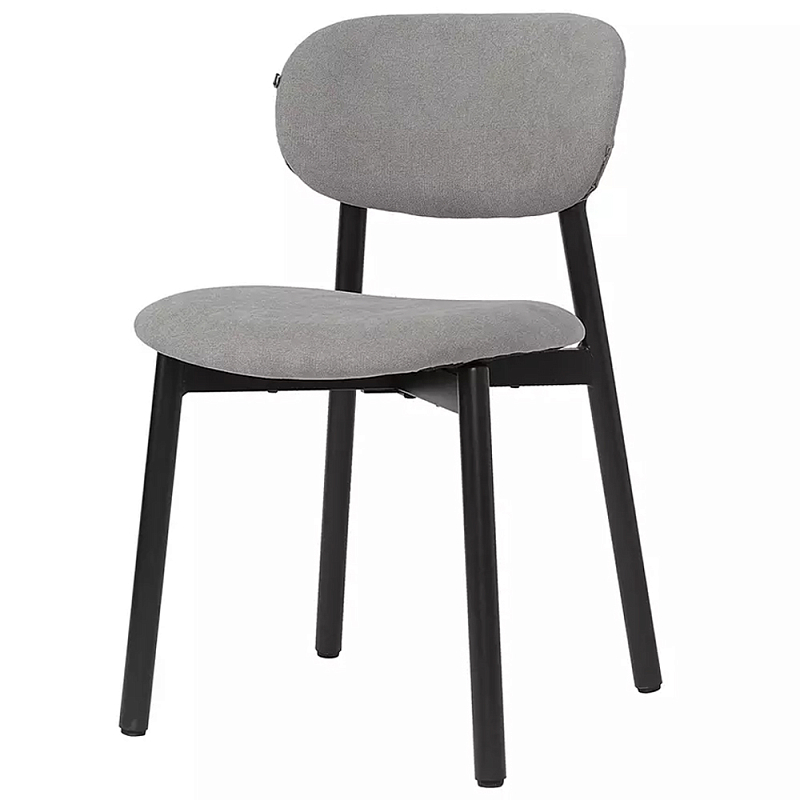 Стул с мягким сиденьем и спинкой Chair with Soft Seat and Back Кремовый Серый Стул с мягким сиденьем и спинкой Chair with Soft Seat and Back Кремовый Серый в Барнауле | Loft Concept