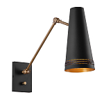 Бра черного цвета с конусным металлическим плафоном Alora варинант исполнения - 1 | Loft Concept в Барнауле