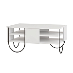 Стол журнальный прямоугольной формы с 2-мя полками белого цвета NORFOLK WHITE варинант исполнения - 1 | Loft Concept в Барнауле