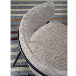 Стул полукруглый с каркасом из металла и мягким сиденьем и спинкой Soft Chenille варинант исполнения - 7 | Loft Concept в Барнауле