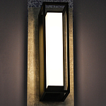 Уличный настенный светильник прямоугольный с чёрной рамкой Geometric Glow варинант исполнения - 2 | Loft Concept в Барнауле