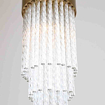 Подвесной светильник с прозрачными стеклянными подвесками и металлическим основанием Nembus варинант исполнения - 3 | Loft Concept в Барнауле