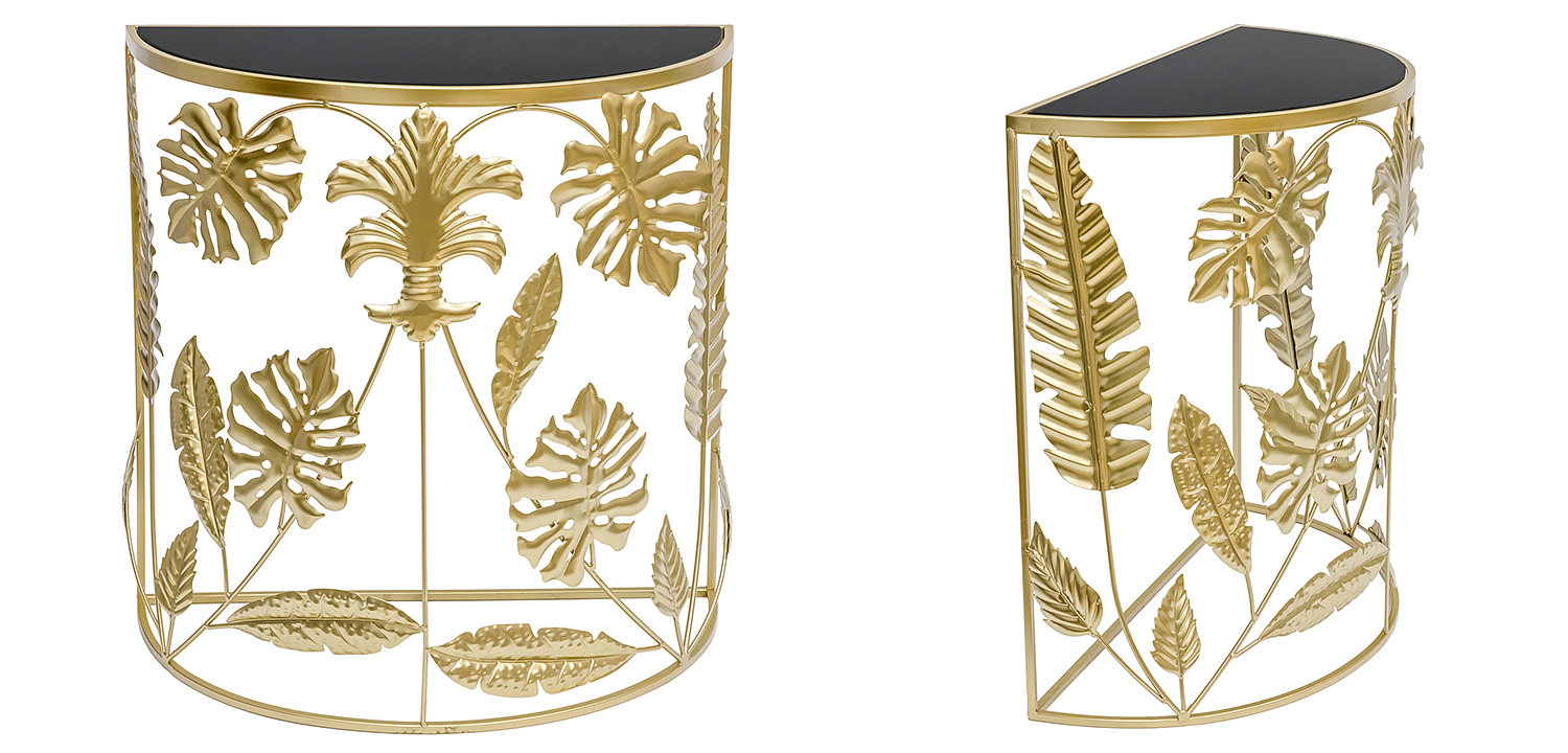 Консоль Tropical Gold Leaves Console Консоль Tropical Gold Leaves Console - Loft-Concept в Барнауле