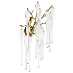 Бра с бронзовыми акцентами и прозрачными стеклянными каплями Droplet Bra варинант исполнения - 1 | Loft Concept в Барнауле