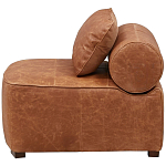 Кожаное модульное кресло коричневое без подлокотников с подушкой Coul Leather Modular Armchair варинант исполнения - 3 | Loft Concept в Барнауле