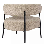 Кресло полукруглое мягкое с буклированной обивкой Armchair with Boucle Upholstery варинант исполнения - 1 | Loft Concept в Барнауле
