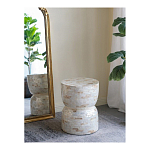 Приставной столик с мозаичным рисунком из раковин устриц Bone Inlay варинант исполнения - 5 | Loft Concept в Барнауле