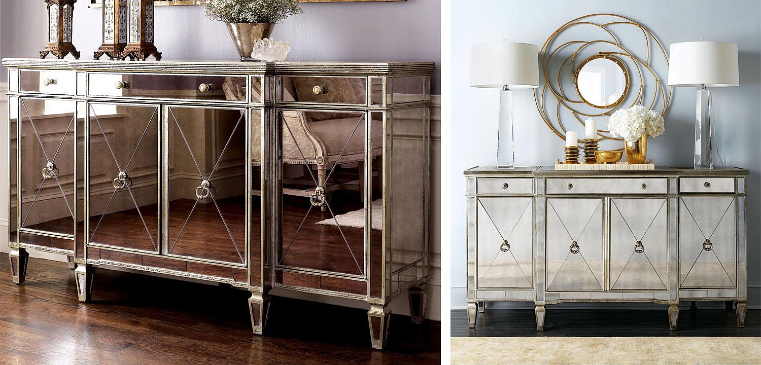 Комод зеркальный Celso Mirrored Chest of drawers 3 ящика и 4 дверцы Комод зеркальный Celso Mirrored Chest of drawers 3 ящика и 4 дверцы - Loft-Concept в Барнауле