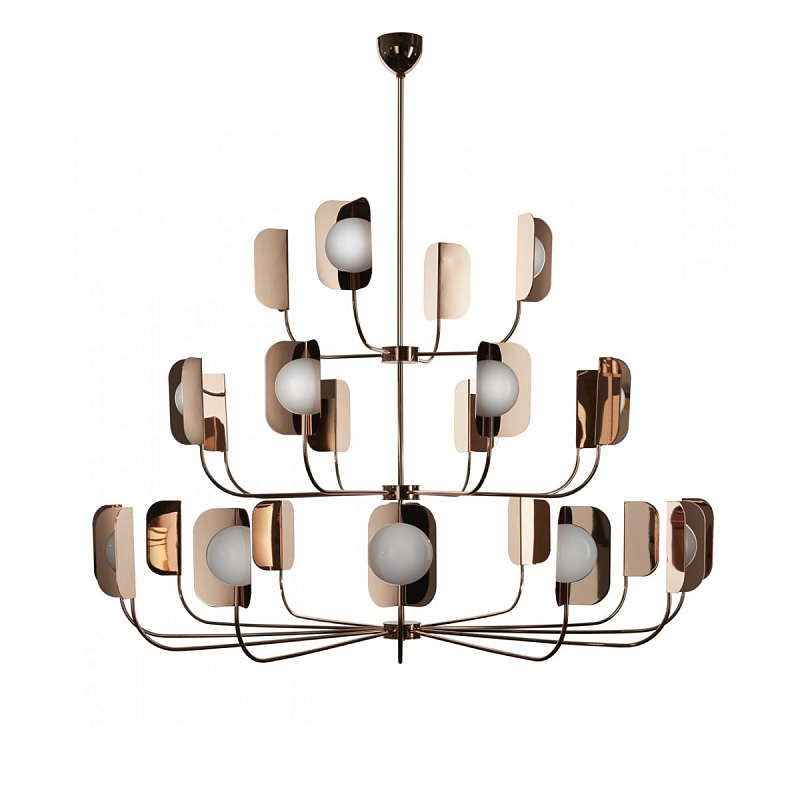 Люстра MM Lampadari Chandelier LEAF Медь Белый Люстра MM Lampadari Chandelier LEAF Медь Белый в Барнауле | Loft Concept