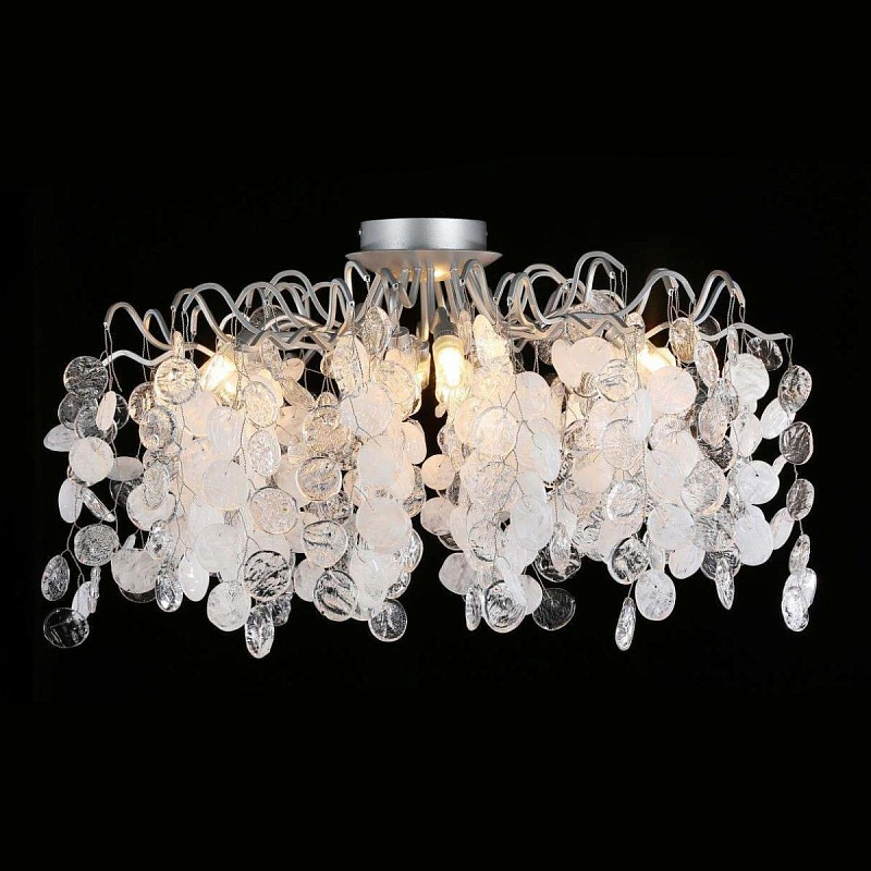 Потолочный светильник FAIRYTREE Chandelier 8 Белый Серебряный Прозрачное Стекло Потолочный светильник FAIRYTREE Chandelier 8 Белый Серебряный Прозрачное Стекло в Барнауле | Loft Concept