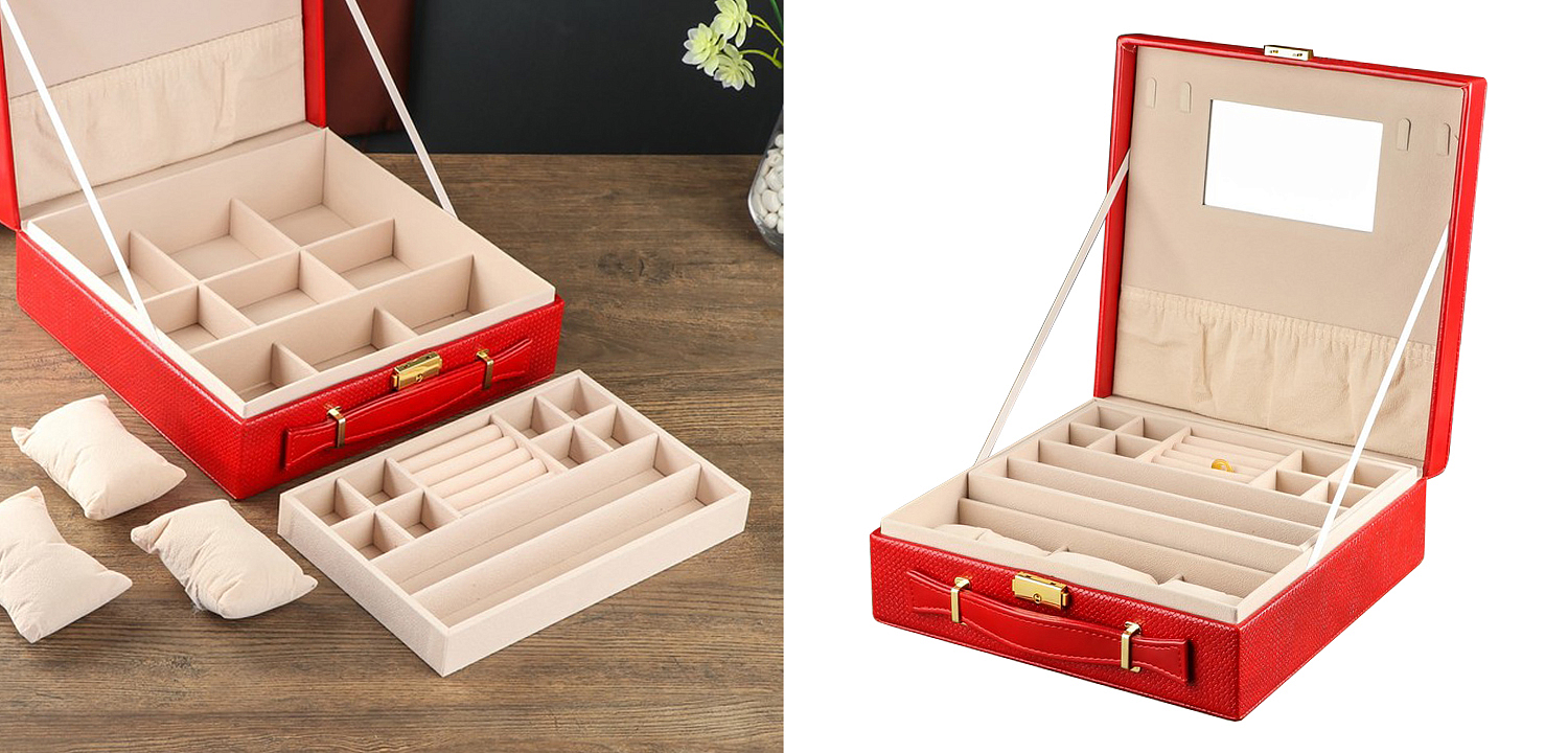 Шкатулка Rowan Jewerly Organizer Box red Шкатулка Rowan Jewerly Organizer Box red - Loft-Concept в Барнауле