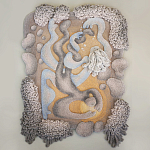 Тканый вручную монументальный настенный гобелен Soft Inception варинант исполнения - 3 | Loft Concept в Барнауле