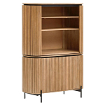 Буфет высокий из дерева манго и металла с открытыми полками и 2-мя дверцами Toinette варинант исполнения - 1 | Loft Concept в Барнауле