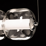 Люстра линейная с 6-ю прозрачными стеклянными плафонами округлой формы HANDLE GRAPE варинант исполнения - 10 | Loft Concept в Барнауле