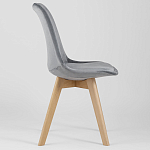 Стул с мягким велюровым сиденьем Arvika Grey варинант исполнения - 2 | Loft Concept в Барнауле