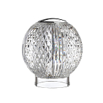 Настольная лампа с прозрачным шарообразным плафоном на цилиндрической подставке Crystal Globule варинант исполнения - 5 | Loft Concept в Барнауле