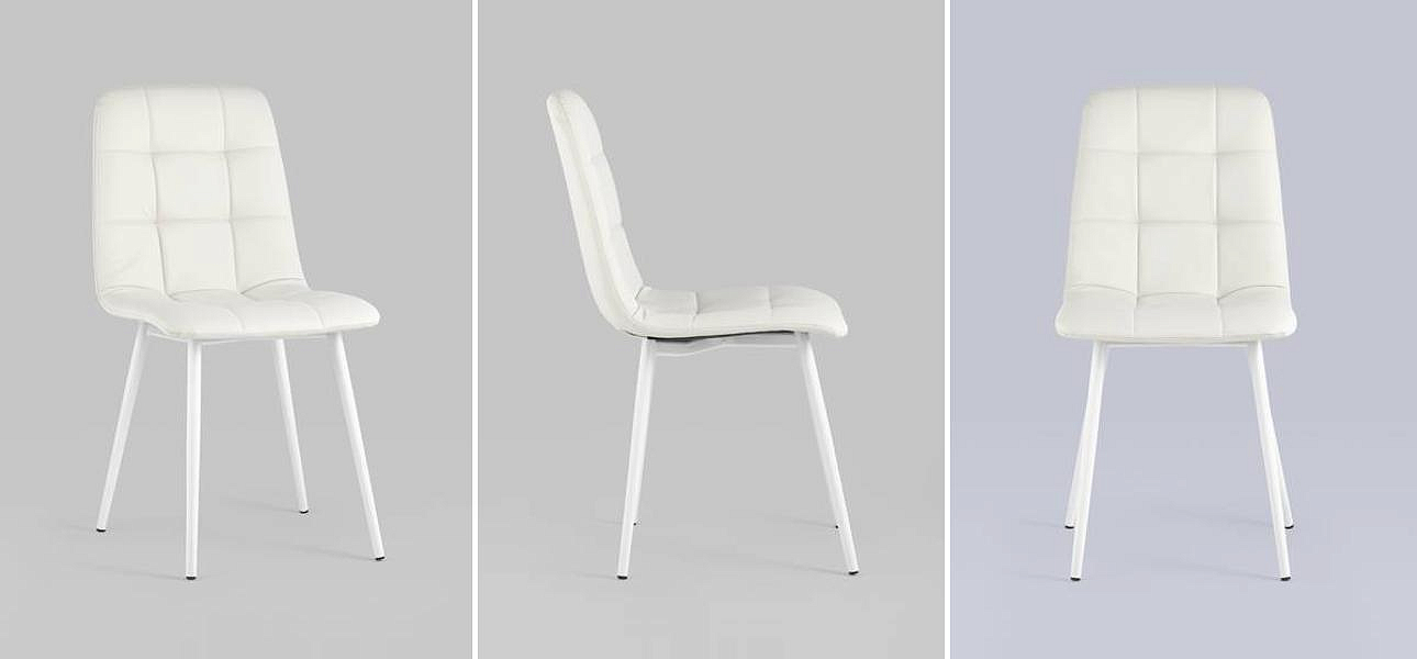 Стул NANCY S Chair Белая Экокожа Стул NANCY S Chair Белая Экокожа - Loft-Concept в Барнауле