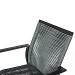 Стул темно-серый с высокой плетеной спинкой и сиденьем Braided Strength варинант исполнения - 8 | Loft Concept в Барнауле