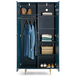 Шкаф двухдверный Scale Ornament Blue Wardrobe варинант исполнения - 7 | Loft Concept в Барнауле