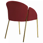 Стул бордовый на золотистых ножках Burgundy Chair варинант исполнения - 3 | Loft Concept в Барнауле