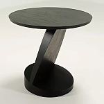 Дизайнерский журнальный столик чёрный с круглой столешницей Arycy варинант исполнения - 8 | Loft Concept в Барнауле