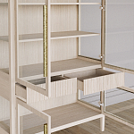 Витрина Primo со стеклянными фасадами и буфетом шпон Светлый дуб варинант исполнения - 7 | Loft Concept в Барнауле