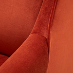 Дизайнерское кресло оранжевое в мягкой велюровой обивке Granger Armchair Orange варинант исполнения - 4 | Loft Concept в Барнауле