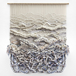 Дизайнерское современное текстильное панно Жемчуг варинант исполнения - 2 | Loft Concept в Барнауле