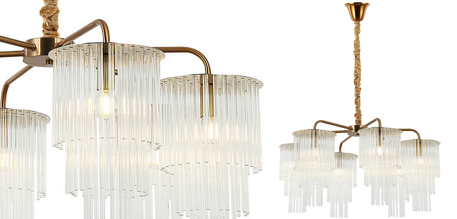 Люстра Harrison Chandelier gold 6 lamp Люстра Harrison Chandelier gold 6 lamp - Loft-Concept в Барнауле