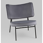 Мини-кресло District Lounge велюр серый варинант исполнения - 1 | Loft Concept в Барнауле