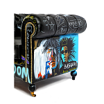 Кресло "Баския и Уорхол" Basquiat Warhol graffiti chair натуральная кожа варинант исполнения - 3 | Loft Concept в Барнауле