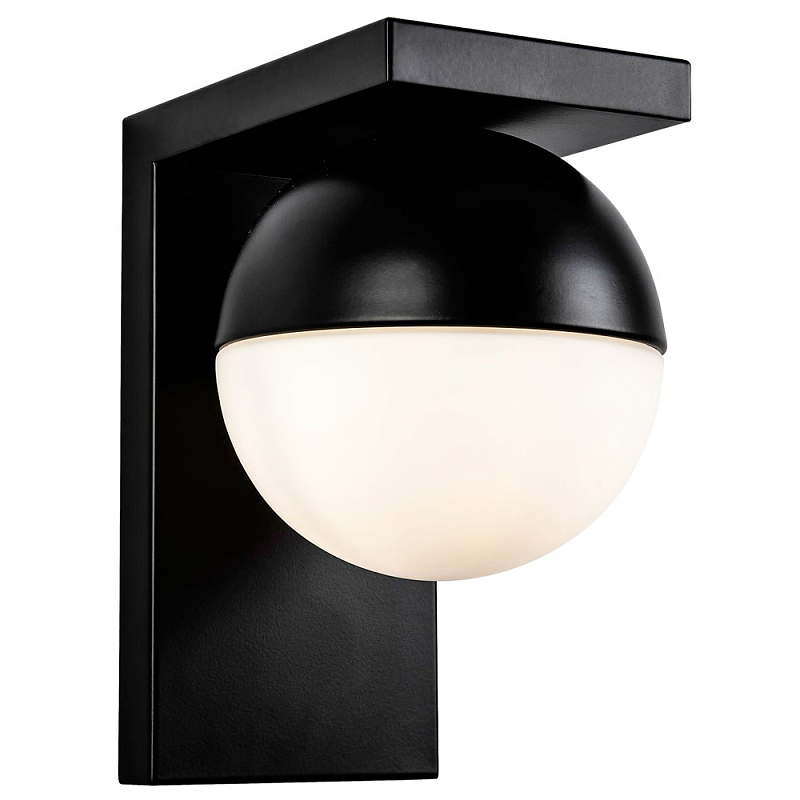 Бра с плафоном в виде шара Ponzio Flos Black Sphere Wall Lamp Черный Белый Бра с плафоном в виде шара Ponzio Flos Black Sphere Wall Lamp Черный Белый в Барнауле | Loft Concept