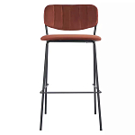 Стул барный с широкой полукруглой спинкой Chair Smooth Shapes варинант исполнения - 1 | Loft Concept в Барнауле