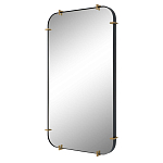 Зеркало настенное в черной металлической раме Mirror Cardinal варинант исполнения - 1 | Loft Concept в Барнауле