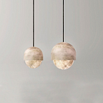 Подвесной светильник светодиодный с плафоном сферической формы Stone Helios варинант исполнения - 2 | Loft Concept в Барнауле