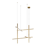 Люстра с 6-ю  пересекающимися цилиндрическими плафонами на тонких тросах Trumpet tube варинант исполнения - 6 | Loft Concept в Барнауле