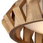 Люстра круглая из толстых деревянных реек Wooden Slats варинант исполнения - 1 | Loft Concept в Барнауле