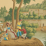 Обои ручная роспись Views of Italy Crepuscule варинант исполнения - 1 | Loft Concept в Барнауле