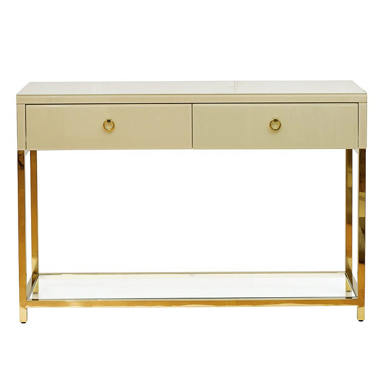 Консоль White Gold Console Золотой Бежевый в Барнауле | Loft Concept 