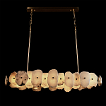 Подвесной светильник с фигурными элементами из белого алебастра Cryptocrystalline Stone варинант исполнения - 4 | Loft Concept в Барнауле