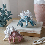 Статуэтка голубой рак с белой раковиной Marine Accessories варинант исполнения - 6 | Loft Concept в Барнауле