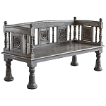 Деревянная скамья из массива манго Casco Grey Mango Bench варинант исполнения - 1 | Loft Concept в Барнауле