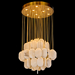 Люстра с овальными подвесками из натурального камня Spatial Composition варинант исполнения - 1 | Loft Concept в Барнауле