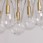 Люстра с 7-ю прозрачными плафонами из стекла в форме капли Lucid Rain  варинант исполнения - 8 | Loft Concept в Барнауле