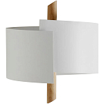 Бра из металла и дерева Ruell White Metal Wooden Wall Lamp варинант исполнения - 1 | Loft Concept в Барнауле