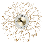 Часы настенные из металла золотые с белым циферблатом Current Time варинант исполнения - 1 | Loft Concept в Барнауле